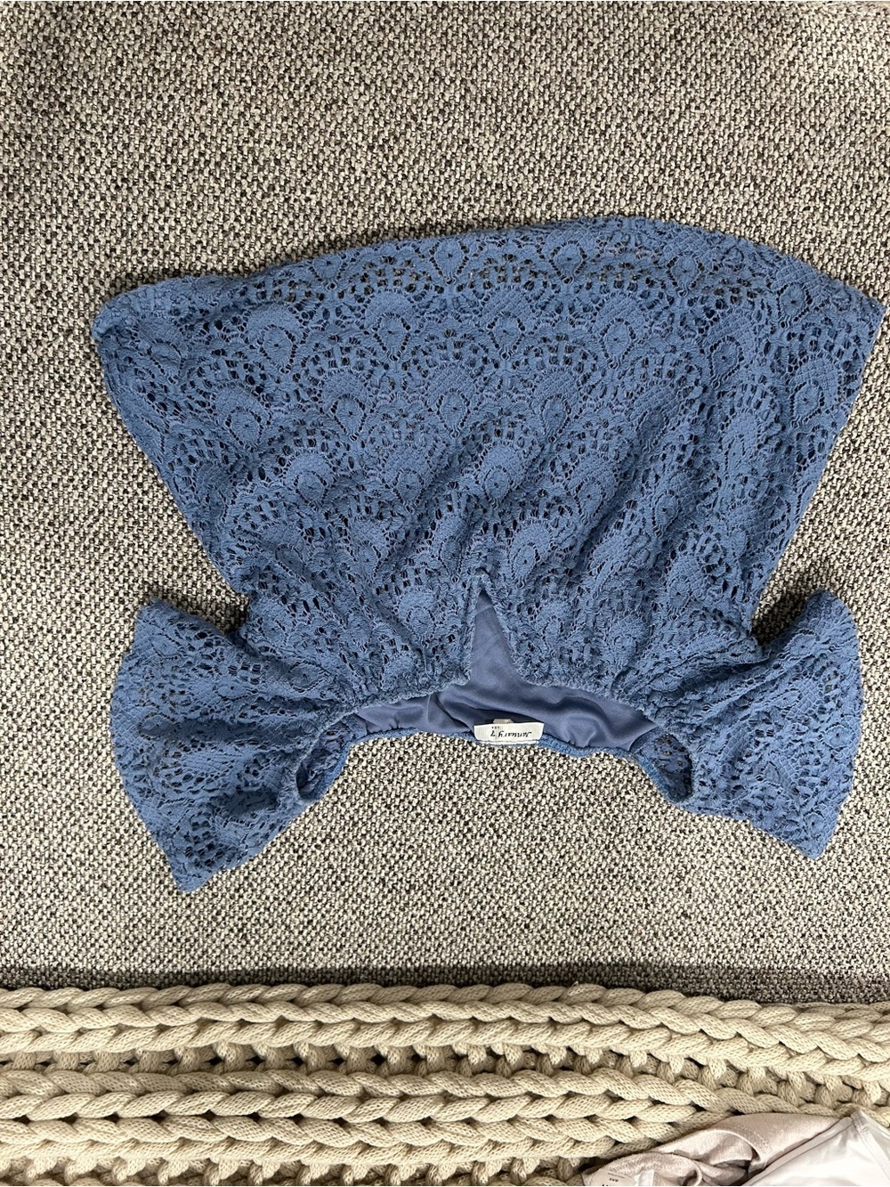 January Lace Puff-Sleeve Top - Blue